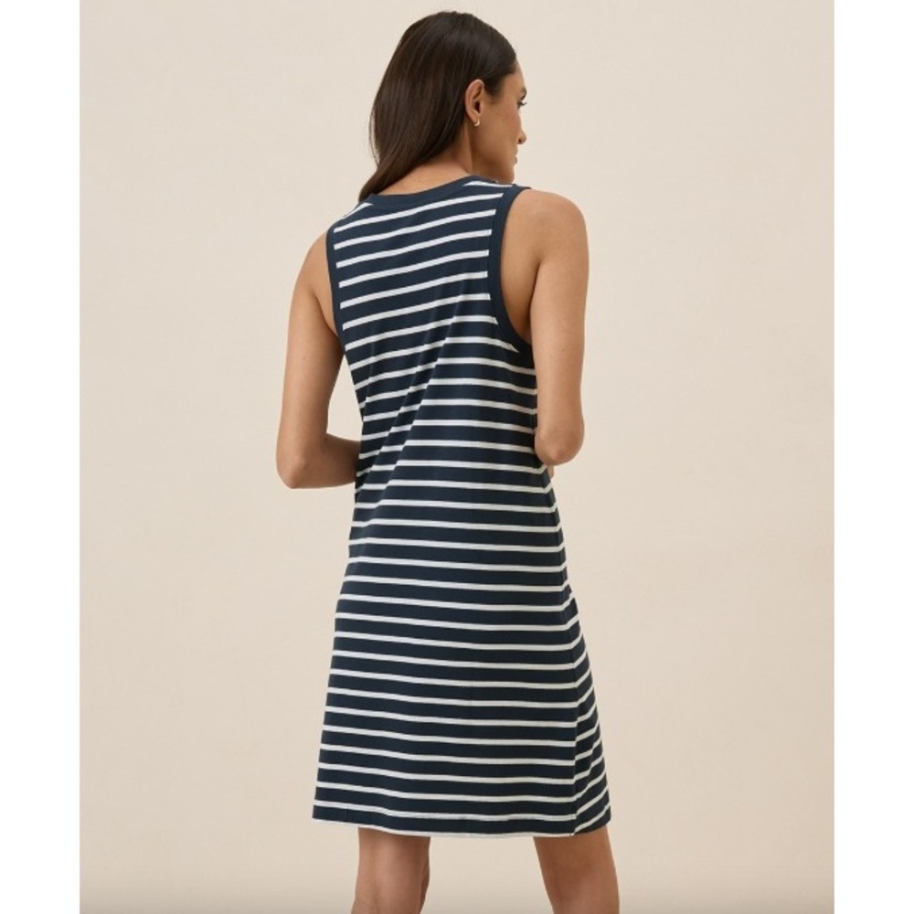 Pact Softspun Organic Cotton A-Line Tank Dress Small | Fair Trade Casual Dress - Picture 10 of 11